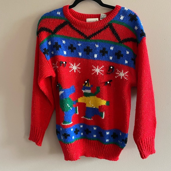 Ugly Tacky Holiday Christmas Sweater - Picture 1 of 7